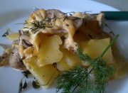 Запеченный картофель с грибами, тимьяном и орегано. Невероятно ароматно!